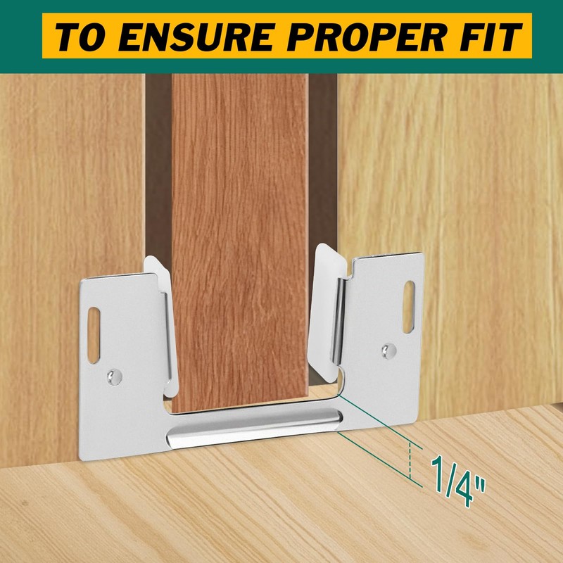 Lashow 8Pcs Pocket Door Guide Bottom, Hidden Bottom Sliding Door