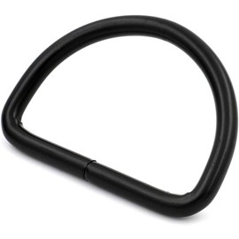 Amanaote Black 2" Inner Diameter D Ring D Rings Non Welded Pack of 6