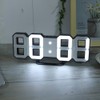 Digital LED Large 3D Table Hanging Wall Clock Alarm Snooze