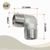 Bwintech 3 Pcs 90 Degree 1/2" Male to 1/2" Male