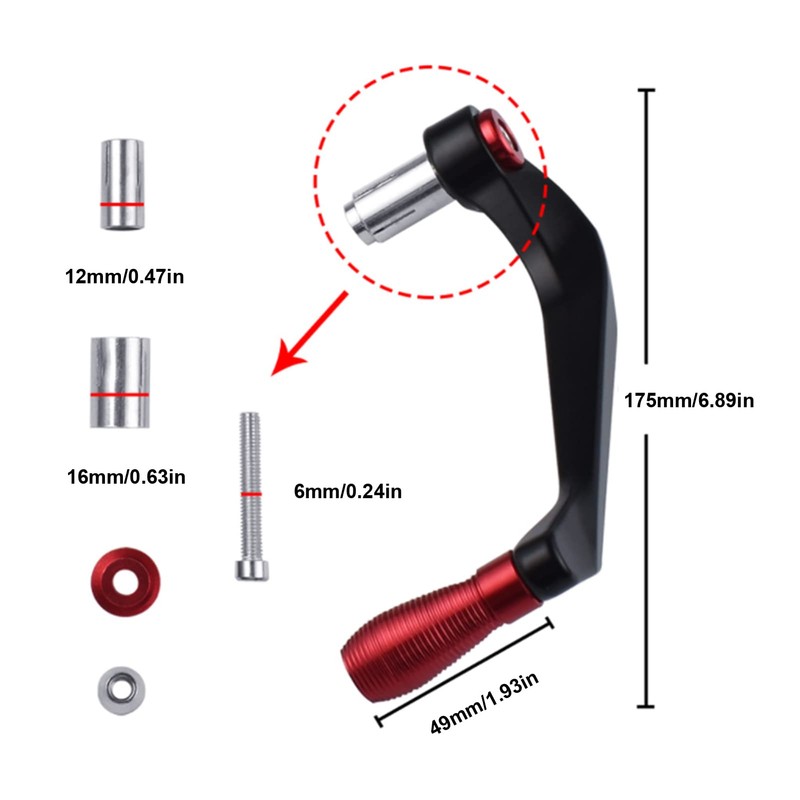 Motorcycle Lever Guard, Motorcycle Leverage Guard, Aluminum Alloy 2 Piece