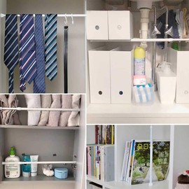 2 Pack Curtain Rod Adjustable 28-43 Inches，5/8" Diameter， White，Small Short Expandable Spring Loaded Tension Rods For Window, Bathroom, Cupboard,Kitchen