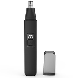 VOTEYO Nose Hair Trimmer, Rechargeable Cordless Painless Ear Eyebrow Trimming Tool Dual Edge Blades Razor Easy Cleansing with LED Light for Man Woman