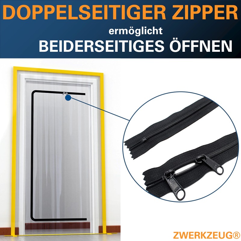 ZWERKZEUG® 2 x Dust Protection Doors with Zip 1, 20