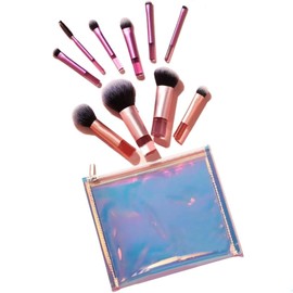 10 piezas Juego De Brochas De Maquillaje De Viaje, Brocha Para Contornear Rubor, Proporciona Una Sensación De Tacto Y Cómoda Y Una Gran Capacidad De  