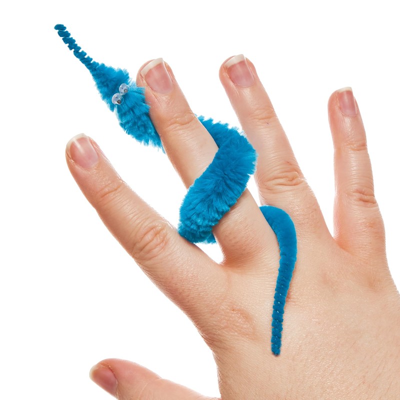 Baker Ross FN151 Fuzzy Spiral Worms - Pack of 5,