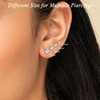 ZELORES 4 Pairs Titanium Stud Earrings FlatBack Ball Dot CZ
