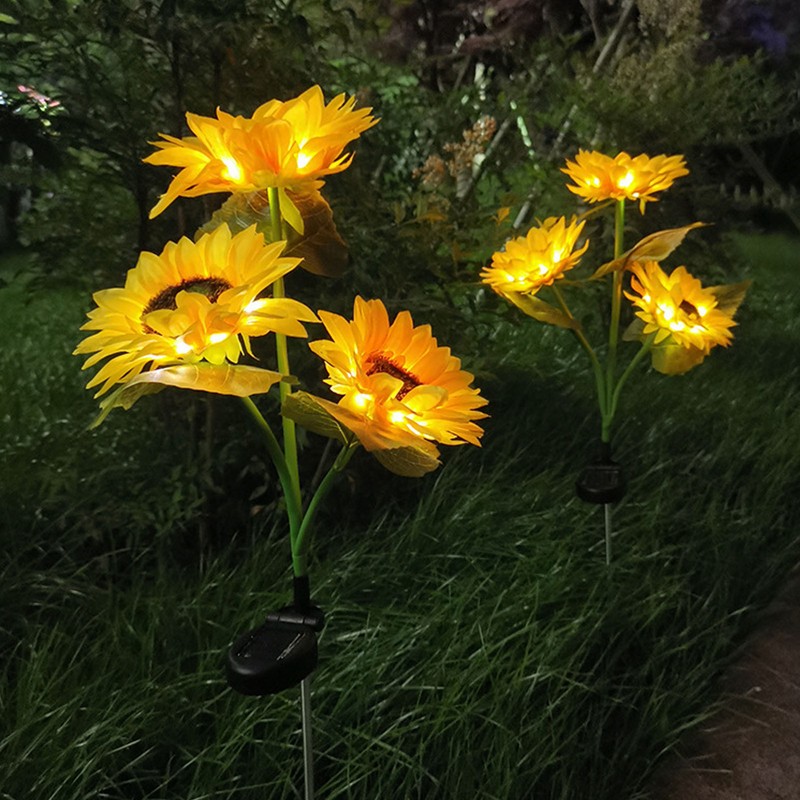 Solar Sunflower Light 24 LEDs Warm White IP55 Waterproof Outdoor