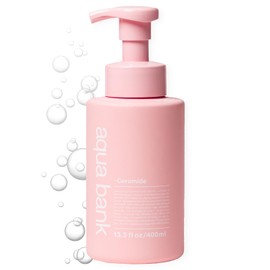 Aqua Bank Bubble Lotion Series Foam Lotion Clear Ceramide (Pink) High Functionality, High Capacity, 13.5 fl oz (400 ml), Pump Type, One-Push Daily Care