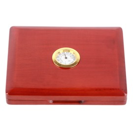 Saxophone Clarinet Reed Case Solid Wood 5‑Reeds Holding Storing Box with Hygrometer