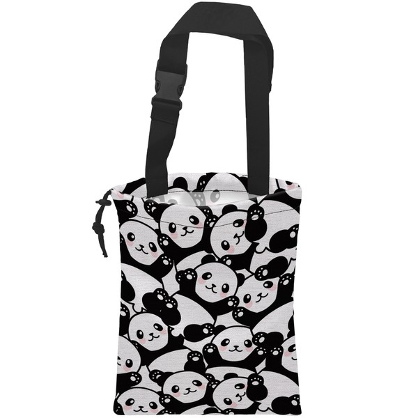 KXWQTRDD Car Garbage Bag Cute Black Panda Drawstring Car Trash