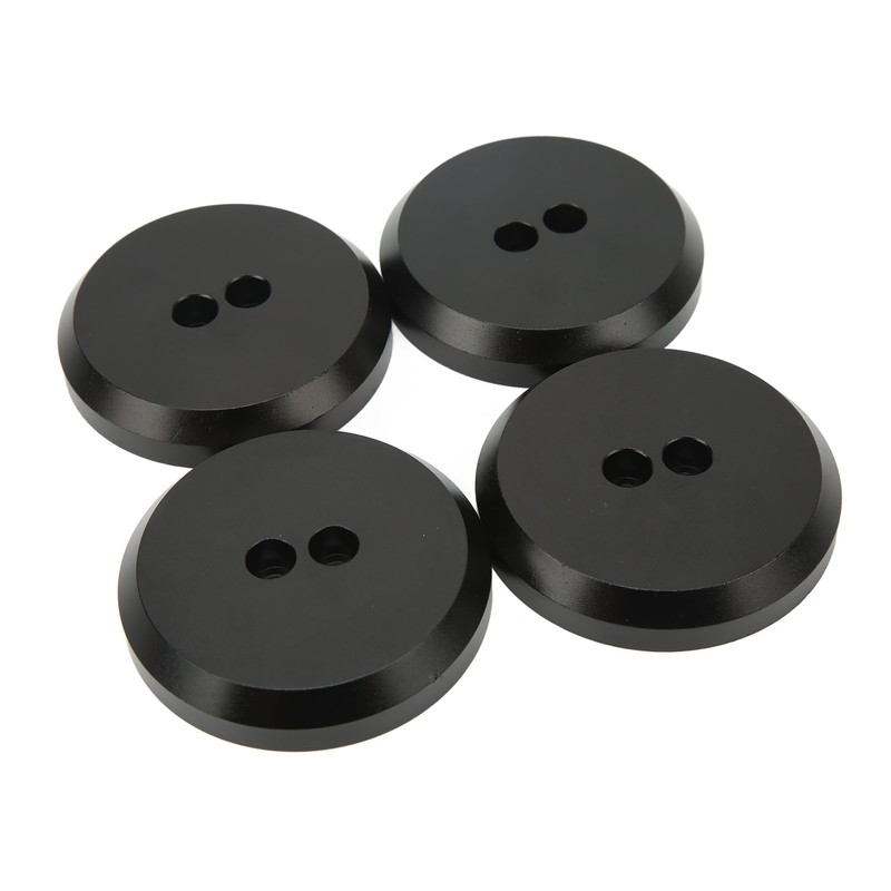 4PCS Aluminium Jack Pad Adapter Black Strong Strength Anodized Surface