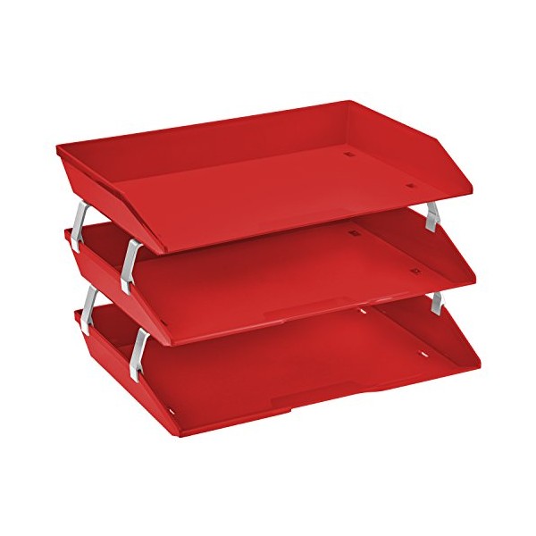 Acrimet Facility 3 Tier Letter Tray Side Load Plastic Desktop