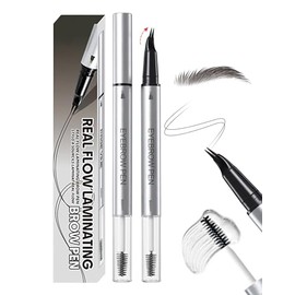 Erinde Líquido Lápiz Doble Punta para Cejas, Resistente al Agua y Duradero  Rellena y Define Cejas Naturalmente con Aplicación Precis, Creación de... 