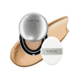 TIRTIR Aura Glow Korean Cushion Foundation with Silver Cushion in Mini Size (0.15 fl oz), 31N French Beige