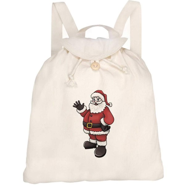 Azeeda 'Santa Claus' Canvas Rucksack/Backpack (RK00010626)