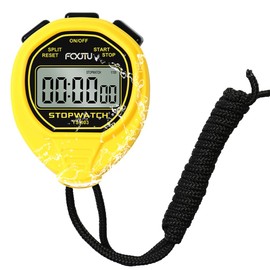 FCXJTU Digital Waterproof Stopwatch, No Bells, No Whistles, Easy Basic Operation, Noiseless, Clear Display, ON/Off, Large Display for Swimming Training, Kids Trainer (Yellow)