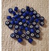 Jumbo Old Cobalt Blue White Heart African Trade Beads 50