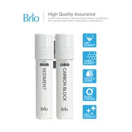 Brio 2 Stage Water Cooler Filter Replacement Kit - for Models with "UVF2" - 1500 Gallons