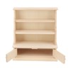 Dollhouse Bookshelf 1:12 Wooden Miniature Decoration Rugged Dollhouse Bookcase for