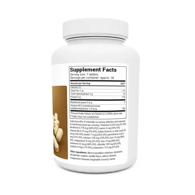 Dr. Berg's Nutritional Yeast Tablets, All 8 B Vitamin Complex,