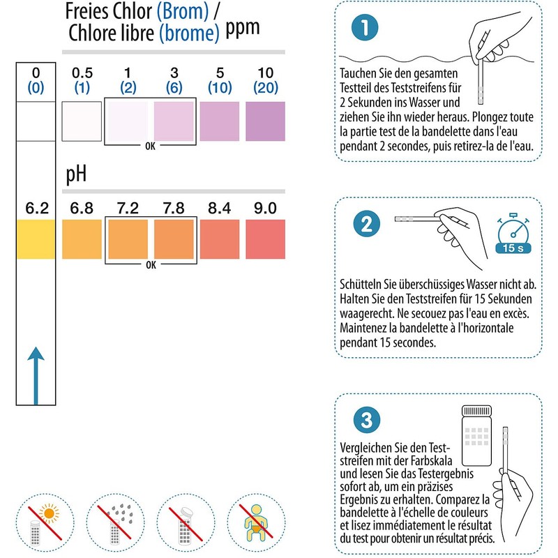 AGT Litmus Paper Pool: Set of 100 2-in-1 Water Test