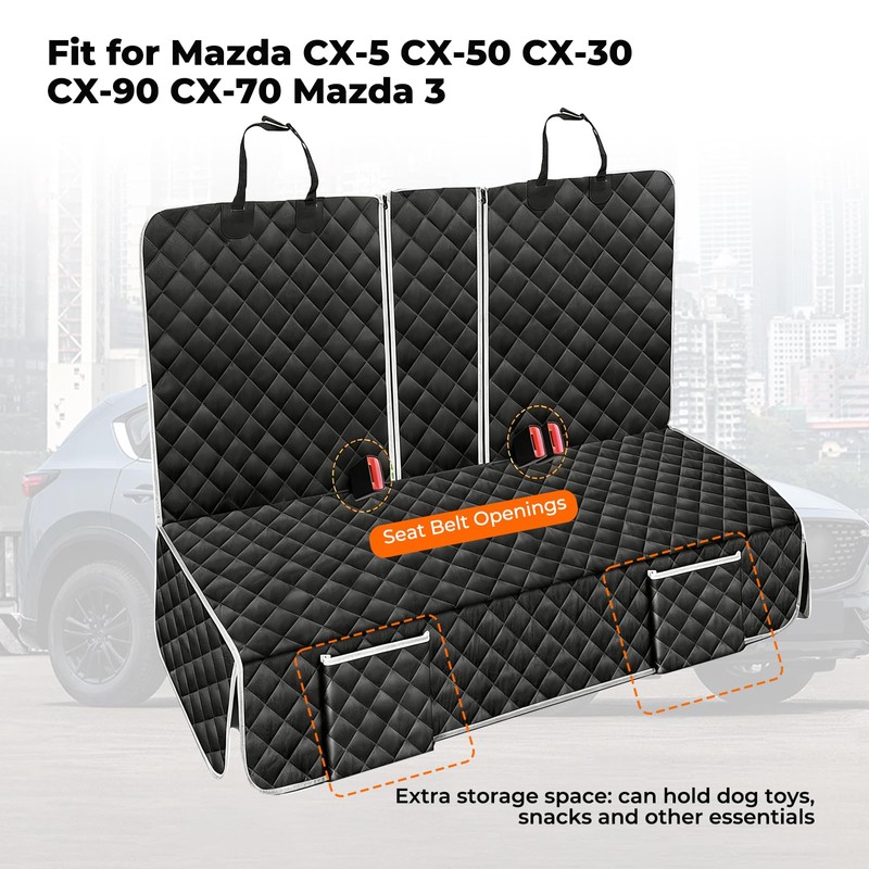 Erivis Dog Car Rear Seat Cover for Mazda CX-5 CX-50