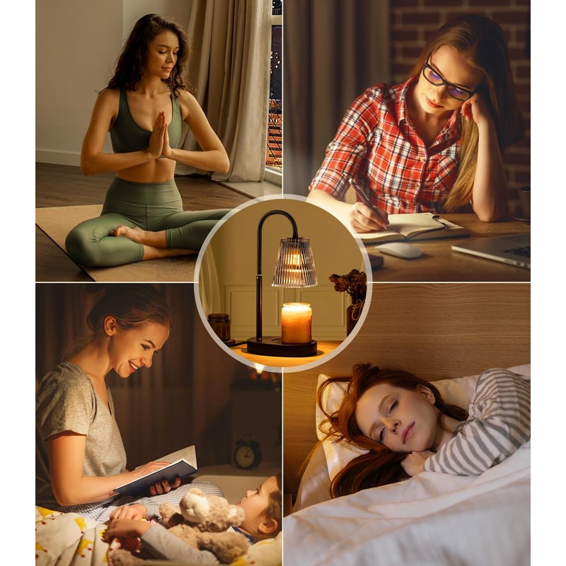Candle Warmer Lamp - Electric Candle Lamps Warmer with Dimmer