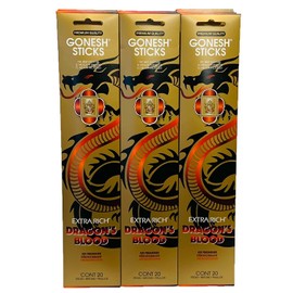 Gonesh お香 ドラゴンの血 ゴールドバリューセット (12パック 合計240本)