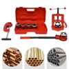 RustyVioum Pipe Cutter Threading Tool Kits 5 Dies Set Pipe