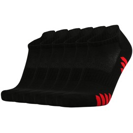 ONKE Men's Mesh Ventilating Comfort Fit Performance Tab Moisture Wicking Breathable No Show Running Socks 6 Pack