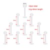 NewkeepsR 10pcs-18G×8mm Clear Acrylic Bioflex Tragus Retainer for Lip Rings