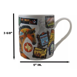 Trail Of Painted Ponies Westward Ho! Western Travelling Horse Ceramic Mug Cup