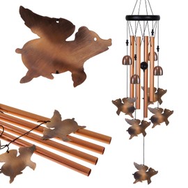 Flying Pig Wind Chimes for Home, Patio, Backyard, Garden, Fly Pig Wind Bells, Mobile Pigs Wind Catcher, Indoor/Outside Pig Flying Wind Chime Festival Decoration, Gifts for Mom/Grandma/Neighbor/Sister
