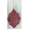 ⊹⊱❁✿ GROSSE, LEICHTE BORDEAUXROTE LASERCUT OHRRINGE AUS HOLZ ✿❁⊰⊹ tolle,