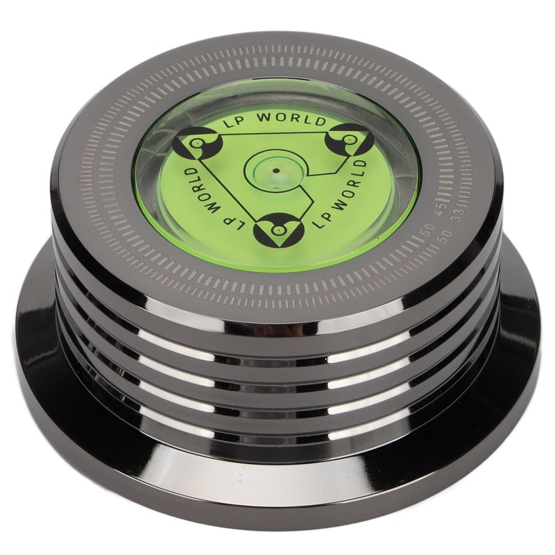Record Weight Stablizer Aluminum Turntable Disc Clamp with Bubble Leveling