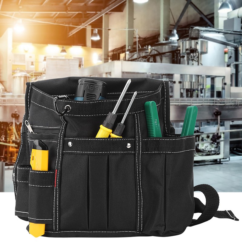 Multifunctional Tool Storage Bag Multi Pockets Adjustable Electrician Waist Bag