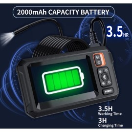 Daxiongmao Endoscope Camera with Light, Borescope Camera with 4.3" IPS Screen, 1080P HD C30