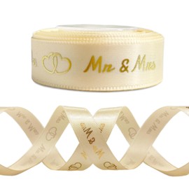 5m X 1.5 Cm Mr & Mrs Deko Hochzeit Hochzeitsgeschenke Für Brautpaar, Goldenehochzeit Deko, Geschenk Band Hochzeitseinladungen Brautsträuße Geschenk Verpackungen Diy(Silber)