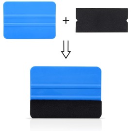 EHDIS Squeegee Buffer Fabric Felt Edge Scratch Free Soft Wet Dry Felt for Car Wrapping Squeegee 10x4.8cm 10PCS/Pack (Not Included Squeegee)