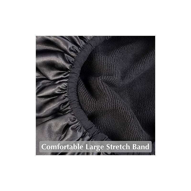 Gorros de ducha con forro de rizo, impermeable, reutilizable, triple