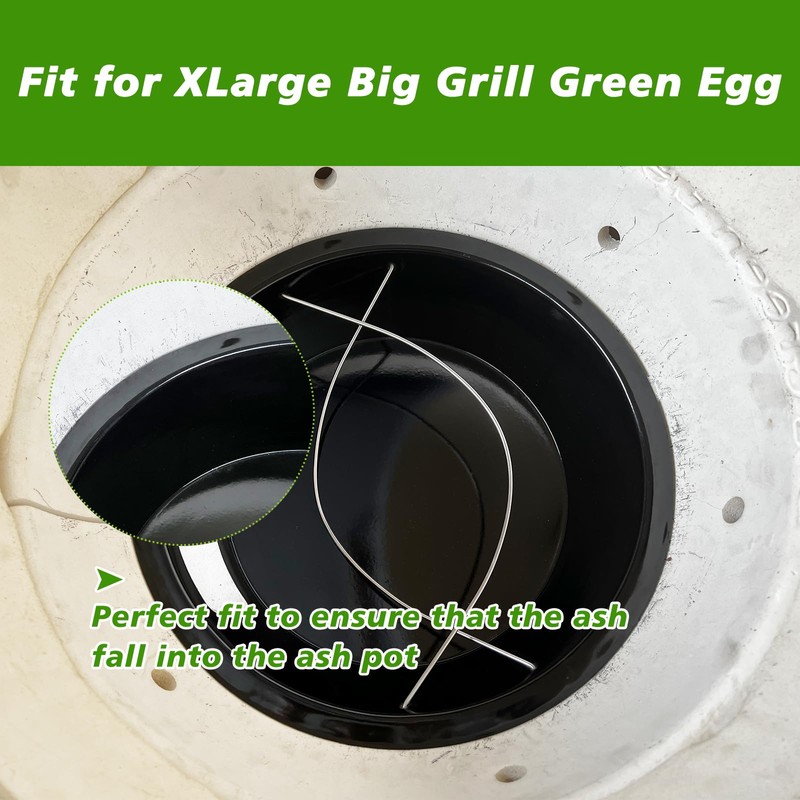 KAMaster Ash Can with Handle for XLarge Big Green Egg,Charcoal