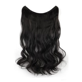 OneHorse Women's Long Perm Wave Gradient Natural Hair Extensions with Net (Black)