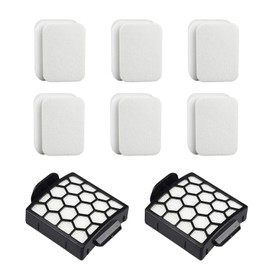 6 Foam Filter + 2 Hepa Filter Replacement for Shark ZU62 ZU60 NV255 NV150 NV251 NV151 Navigator Rotator Pet Pro Upright Vacuum Part 1238FT60 1239FT60