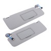 Silscvtt Driver and Passenger Side Sun Visor Gray with Mirror