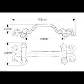 khtumeware - Paquete de 5 tiradores de gabinete rústicos negros de 3-3/4 pulgadas con agujero central martillado clásico para gabinetes de cocina para cajones de cambiador, colección rústica refinada