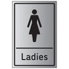 VSafety Ladies Toilets - 200mm x 300mm - 3mm Brushed Aluminium Composite