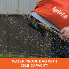 Agri-Fab 45-0639 25 lb. Handheld Bag Seeder Spreader with Waterproof Bag, Enclosed Gears, Adjustable Shoulder Strap, Rear Baffle, Orange