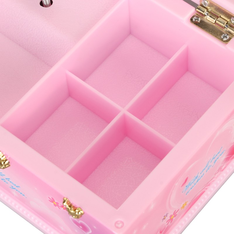 Musical Jewelry Box Large Space Mirror Design Music Jewelry Organizer