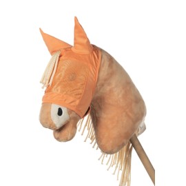 HKM Hobby Horsing Mesh Fly Mask for Hobbyhorse (Orange)